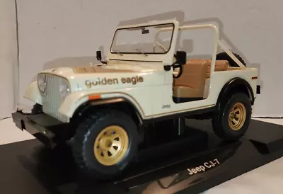 MCG 1:18 1980 Jeep CJ-7 Golden Eagle Ivory/Gold Trim Super Cool!! NEW! LOOK! • $59