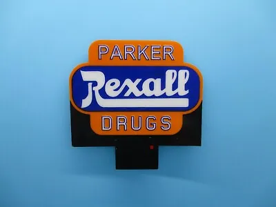 Miller Engineering Ho/n Scale Neon Sign-parker  Rexall  Drugs  Billboard-#7382 • $32.95