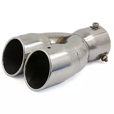 7.5cm/3  Inlet Dia Double Row Stainless Steel Exhaust Muffler Tip For Auto Car • $32.19