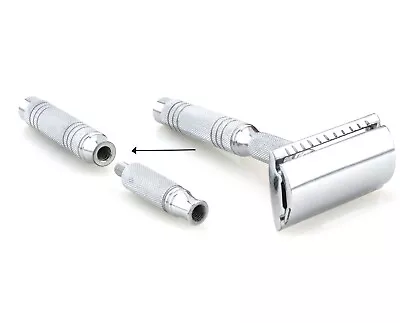 Double Edge Safety Razor-Travel Razor For Wet Classic Shaving Razor For Men • £14.49