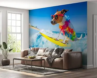 Dog Wallpaper Mural: Waterproof Peel & Stick Living Room Decor Art • £6