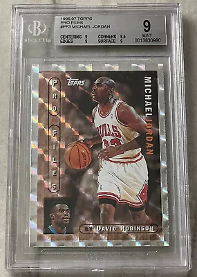 1995-96 Topps Michael Jordan Pro Files #pf3 Bgs 9 • $145.23