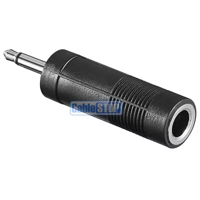 3.5mm To 6.35mm /4  Mono Jack Male To Female Adapter Packs Of 1 2 5 10 • £2.35