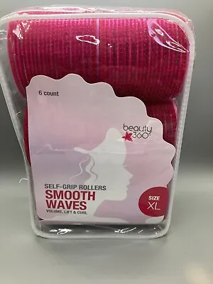 Cvs Beauty 360 Self-grip Hair Rollers Smooth Waves Size Xl 6 Count - New In Pkg • $9.95