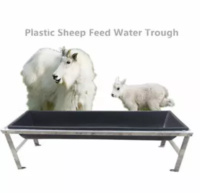 1m Sheep Goat Cattle Water Feed Trough Livestock Farm Feeder Tray With Bracket • $118