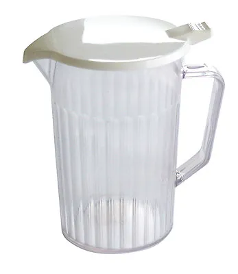 6x Plastic Pitcher Jug With Lid Lined 1.4 L Juice Water Cocktail Ice Pimms • £39.99