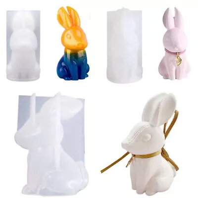 £6.15 • Buy Rabbit Silicone Mold Resin Casting Mould  Easter Cake Decorating Candle Mold