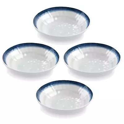 Coastal 20cm Melamine Low Bowl For Pasta/Cereal/Snacks - Set Of 4 • £36.89