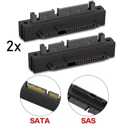 2pcs SFF-8482 Computer Cable Connectors SAS To SATA 22 Pin HDD Raid Adapter • $12.97