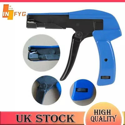 Cable Tie Tensioner Gun & Flush Cutter All Steel Heavy Duty Professional Tool • £13.97