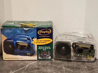 $39.90 • Buy Freeplay Clear Case Self Powered Radio Hand Crank Solar Powered Tested Working