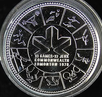 1978 Canada Commonwealth Games Silver Dollar Gem Proof .500 Silver - HLK Coins • $0.99