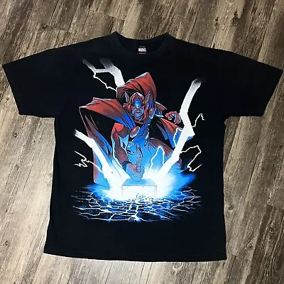 Vintage Marvel Thor Thunder God Shirt Men’s Lrg Black Mad Engine Y2K Avengers • $33.99