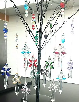 £12.99 • Buy Crystal Guardian Angel Extra Large  Birthstone Chakra Suncatcher Stunning 