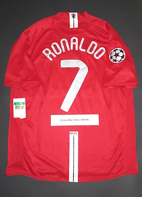 2007-2008 UCL Final Nike Manchester United Cristiano Ronaldo Jersey Shirt Kit • $699.99