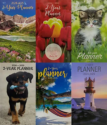 2024-2025 2YR 2-Year Monthly Pocket Purse Planner Calendar Diary Book 3x6 4x6 • $4.99