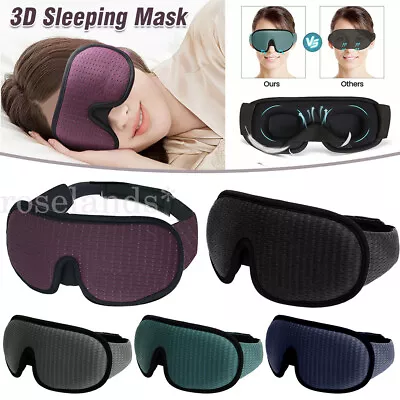 $15.50 • Buy Sleep Eye Mask Soft 3D Memory Foam Padded Shade Cover Sleeping Travel Blindfold