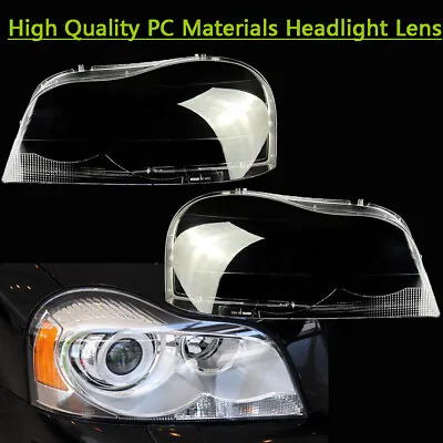 Pair Lampshade Lens Cover Front Headlight Headlamp For Volvo XC90 2006-2014 • $85.50