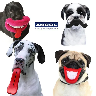 £6.99 • Buy Ancol Dog Lips Toy Squeak Moustache Tongue Mouth Cute Funny Puppy Xmas Gift