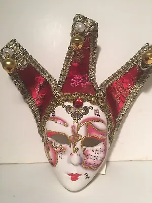 Music Lover La Maschera Del Galeone Minature Wall Decorative Mask Red NEW • $28