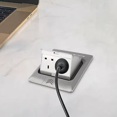 £30.01 • Buy 2 Gang Socket Pop Up Floor Electrical Outlet Box Assy Waterproof 250Volt 13Amp