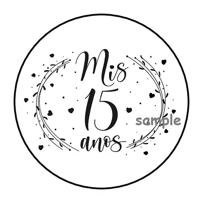 30 Mis 15 Anos Envelope Seals Labels Stickers 1.5  Round Quinceanera Party Favor • $2.64