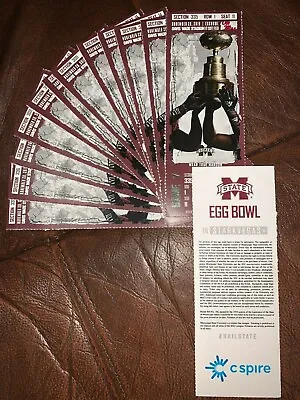 2019 Ole Miss Vs. Mississippi State Bulldogs Egg Bowl Collectible Ticket Stub • $5.49