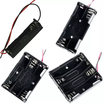 1x/2x/3x/4x AAA Battery Holder Case Box With Two Wire Leads For 1.5V R03 UM4 E92 • $5.99