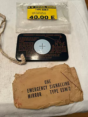 WW2 Signaling Mirror Military ESM Emergency Pilot Survival General Electric Co. • $40