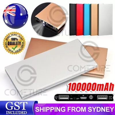 $16.95 • Buy 100000mAh External Power Bank For Mobile Phone Dual USB Portable Battery Charger