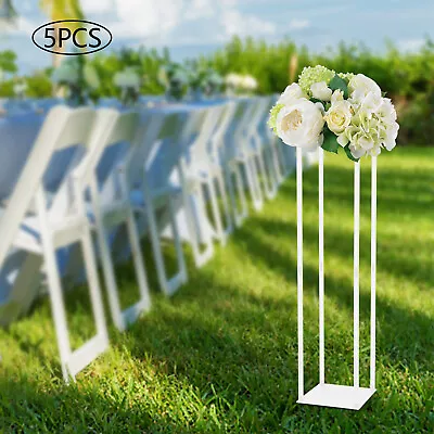 5pcs Acrylic Wedding Flower Stand Pillar Vase Stand Party Centerpiece Decor US • $159.60