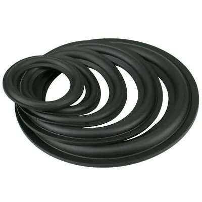 2X Speaker Rubber Edge Replacement Surround Ring Circle Repair 6 Size Black • $33.63