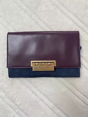 $49 • Buy Z Spoke Zac Posen Bag Clutch Blue Purple