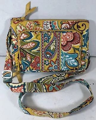 Vera Bradley Crossbody Bag Hipster Provencal Retired Yellow Mustard Floral • $20.69