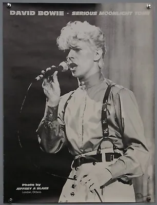 £80 • Buy David Bowie Poster Original By Jeffrey A Blake Serious Moonlight Tour 1984 #1