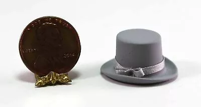 Dollhouse Miniature Gray Victorian Top Hat By Multi Minis • $5.99