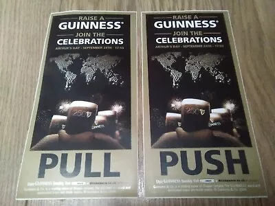 £10.99 • Buy Guinness Stickers Arthur's Day *Rare* X 2 