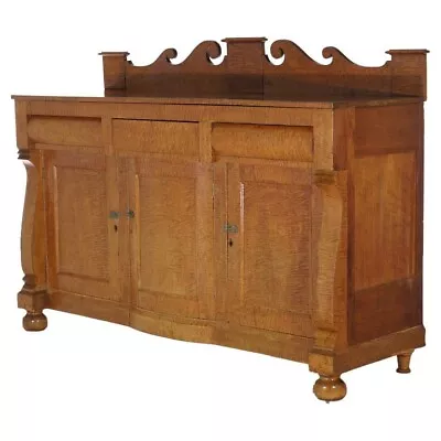 Antique Greco American Empire Tiger Maple Sideboard Circa 1840 • $2360