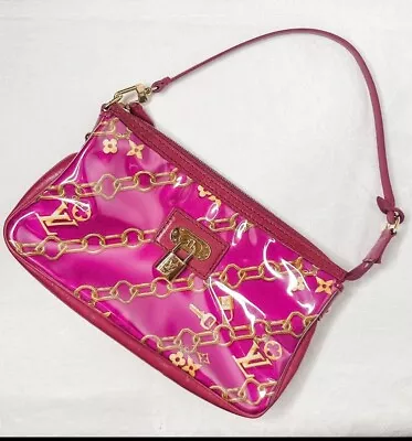 Louis Vuitton Limited Edition Silk Scarf Print Vintage Luxury Clutch Handbag • $725