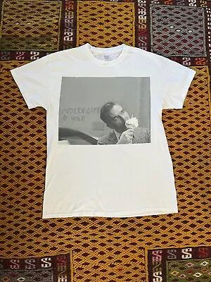 Vintage Y2K 2000s Gildan MORRISSEY Modern Life Is War White Graphic Tee Shirt M • $29.99