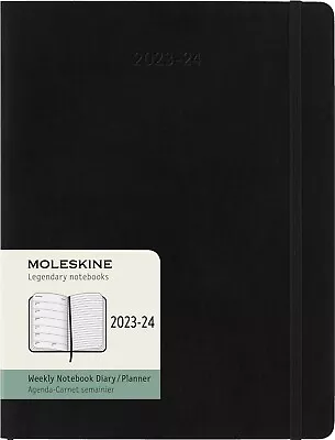 Moleskine 2024 18-Month Weekly Notebook Diary Planner Black Softcover NEW SEALED • $15.50