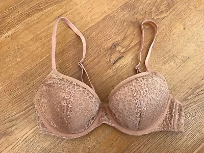 Ex-OYSHO Sand Moulded-Cup Under-Wired Lace-Overlay Bra - BNWOT  • £6.99