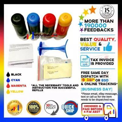 NON-OEM 61 61XL Refill Ink 4x30ml For HP Deskjet 1000 Officejet 4630 Envy 4500 • $16.80