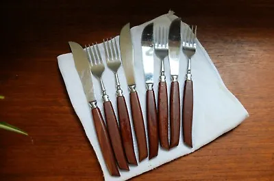 £16.99 • Buy Vintage Mid Century Set Of Four Place Knife And Fork Set Spear And Jackson