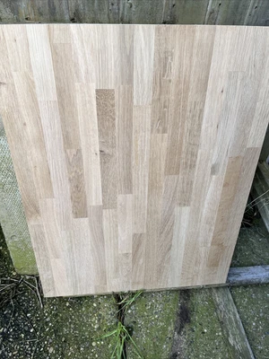 £40 • Buy Solid Oak Kitchen Worktop Off Cut 40mm Thick 775mm X 610mm