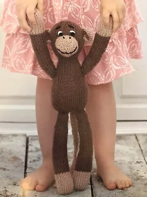 T13 - Knitting Pattern - Cheeky Monkey   Children's Keepsake Toy - 34cm Tall • £1.99