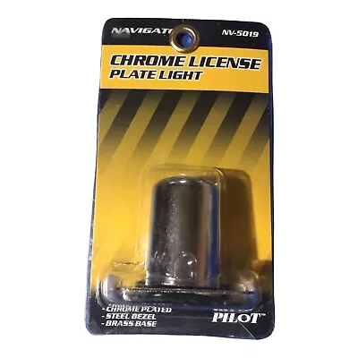 Pilot Automotive Chrome Stainless Steel Cylinder License Plate Light - NV-5019 • $5.18