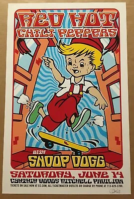 $149.99 • Buy RED HOT CHILI PEPPERS Concert Gig PROMO TOUR Poster AUTOGRAPHED UNCLE CHARLIE