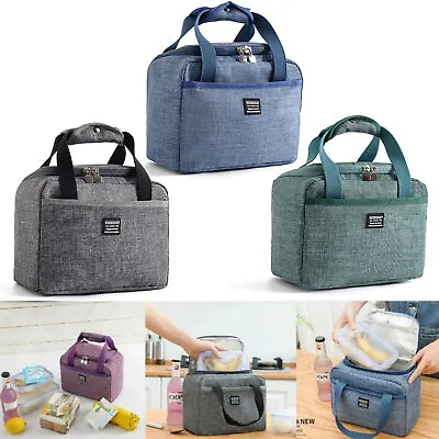 Thermal Insulated Lunch Bag Cool Bag Picnic Adult Kids Lunch Box Food Storage • £5.95