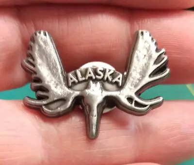 Alaska Souvenir Pin - Moose Skull  Pin Approx 1 Inch Tall Nice Alaska Moose Pin • $6.99